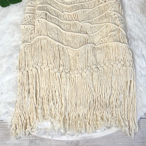 Surf Gypsy Crochet Macrame Fringe Tank Top Medium - Picture 6 of 12